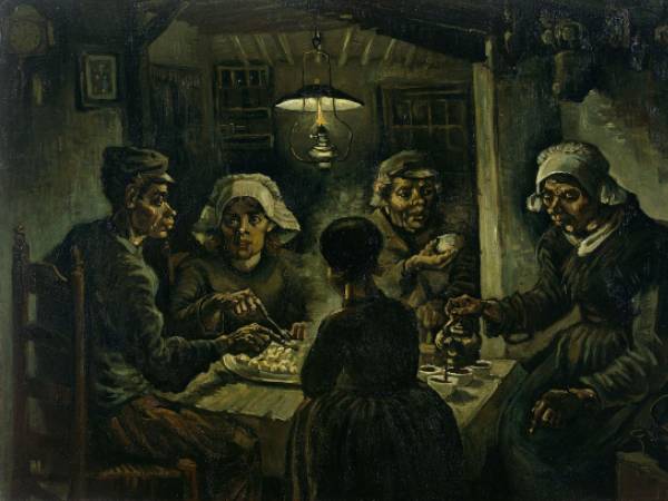 The Potato Eaters, 1885. An oil painting by Vincent Van Gogh.